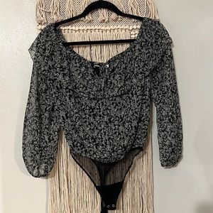 Abercrombie & Fitch floral bodysuit